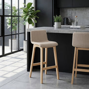 Tabouret de Bar Tissu - Haven Taupe
