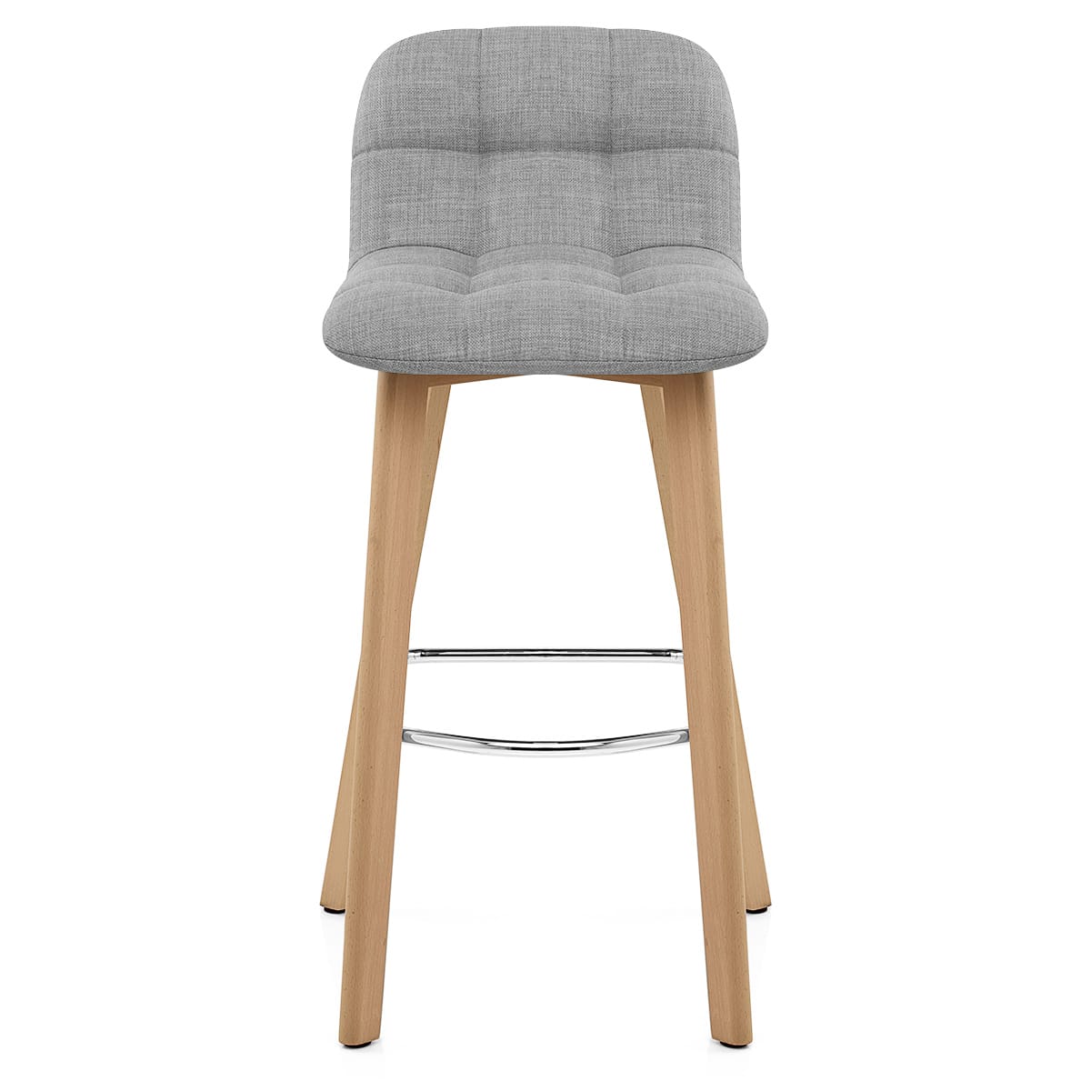 Tabouret Bois Tissu - Hex Gris 