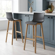 Tabouret de Bar Résine Bois - Haut Drift Noir 
