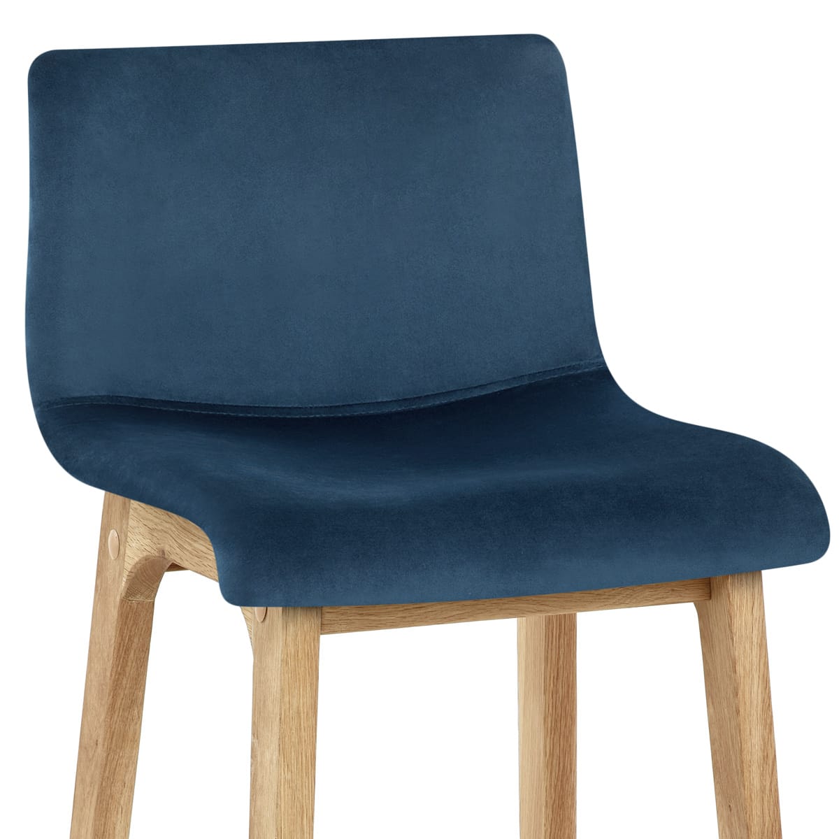 Tabouret de Bar Velours - Haut Drift Bleu