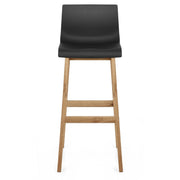 High Drift Oak & Black Bar Stool
