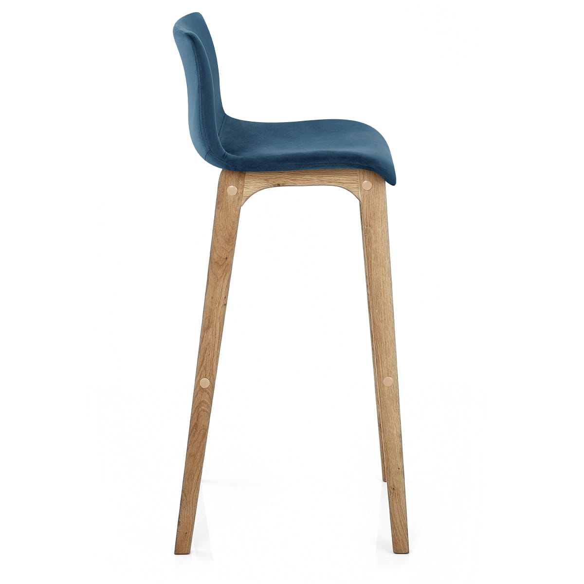 Tabouret de Bar Velours - Haut Drift Bleu