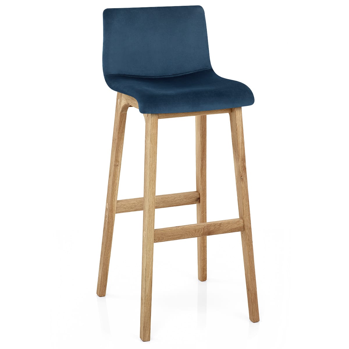 Tabouret de Bar Velours - Haut Drift Bleu