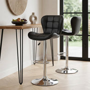Chaise de bar Simili Cuir - Houston Noir 