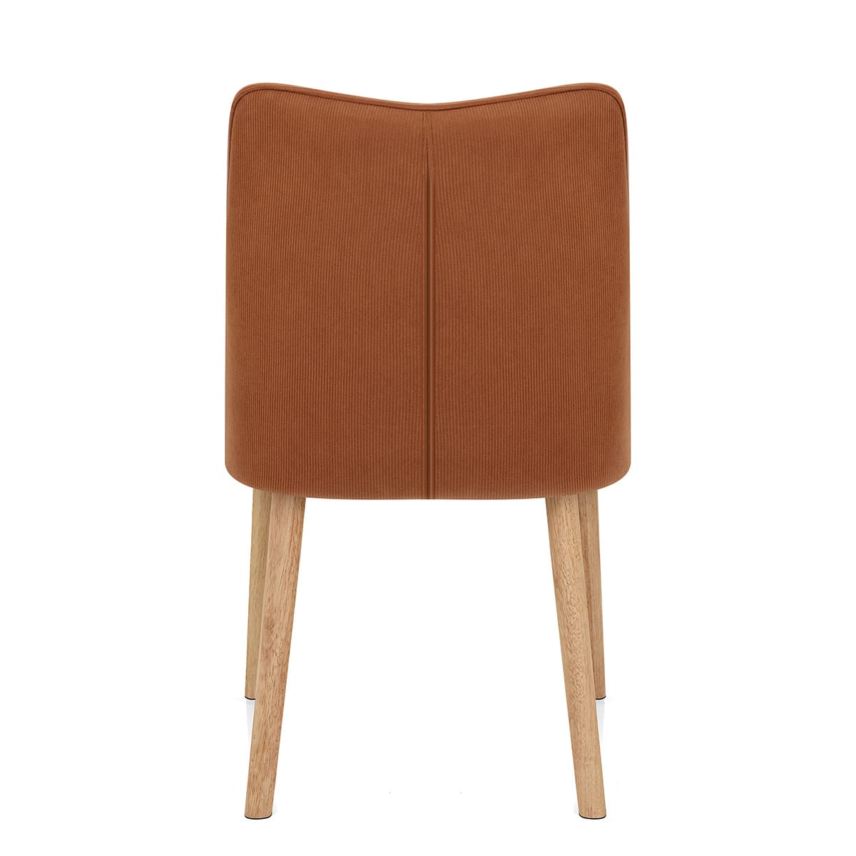Isabella Oak Dining Chair Brown Fabric