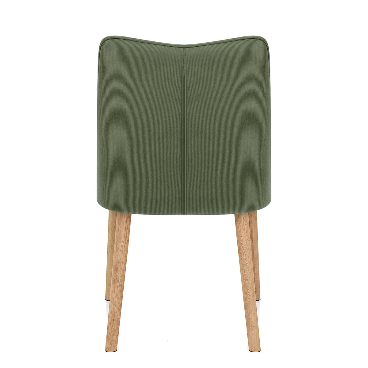 Isabella Oak Dining Chair Green Fabric