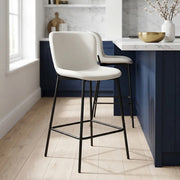 Tabouret Faux Cuir - Jasmine Crème 