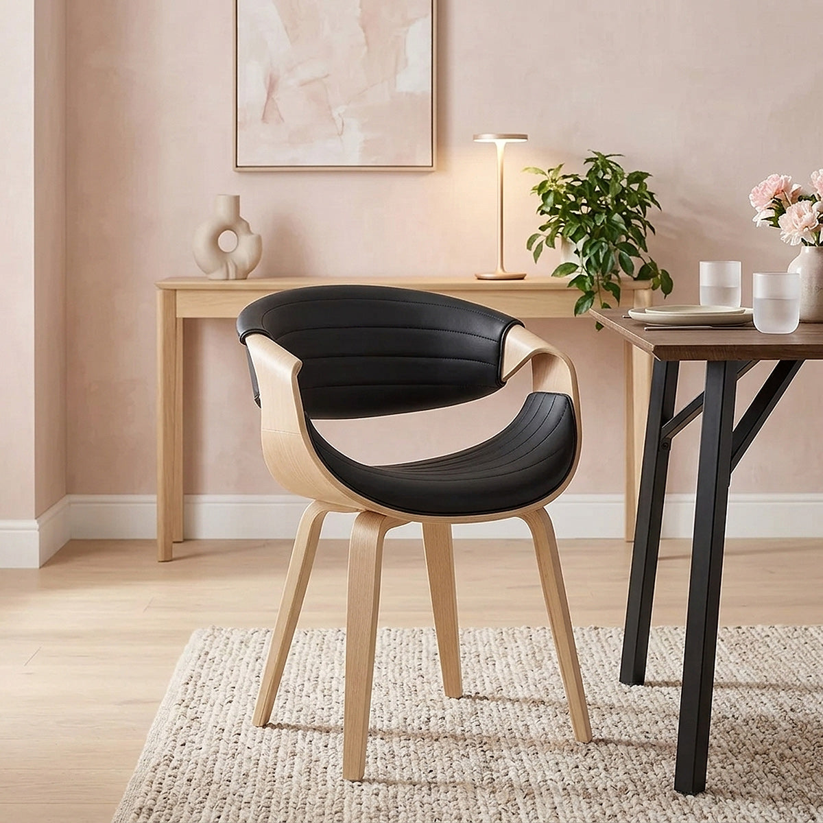 Chaise Faux Cuir - Jefferson Noir 