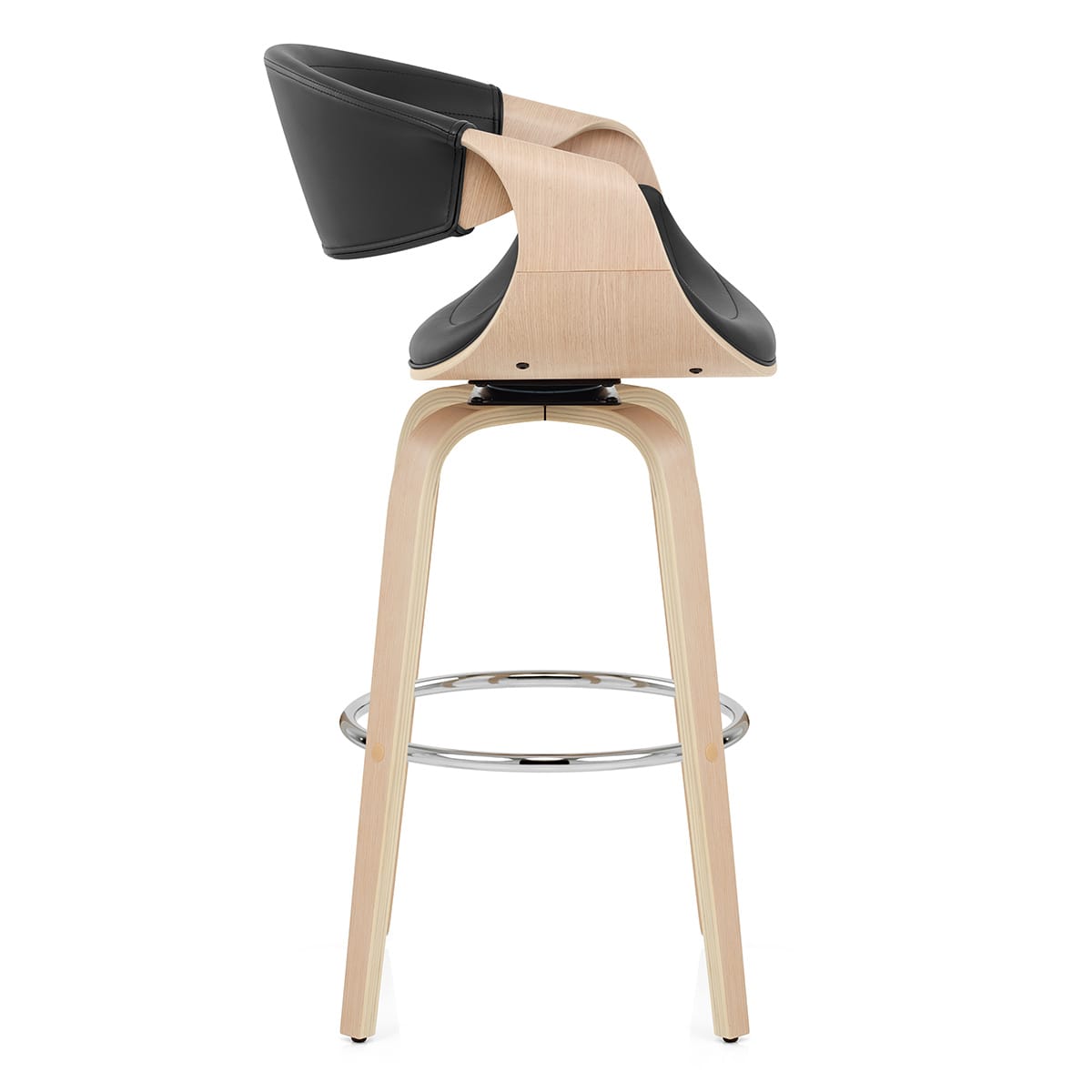 Jefferson Wooden Bar Stool Black