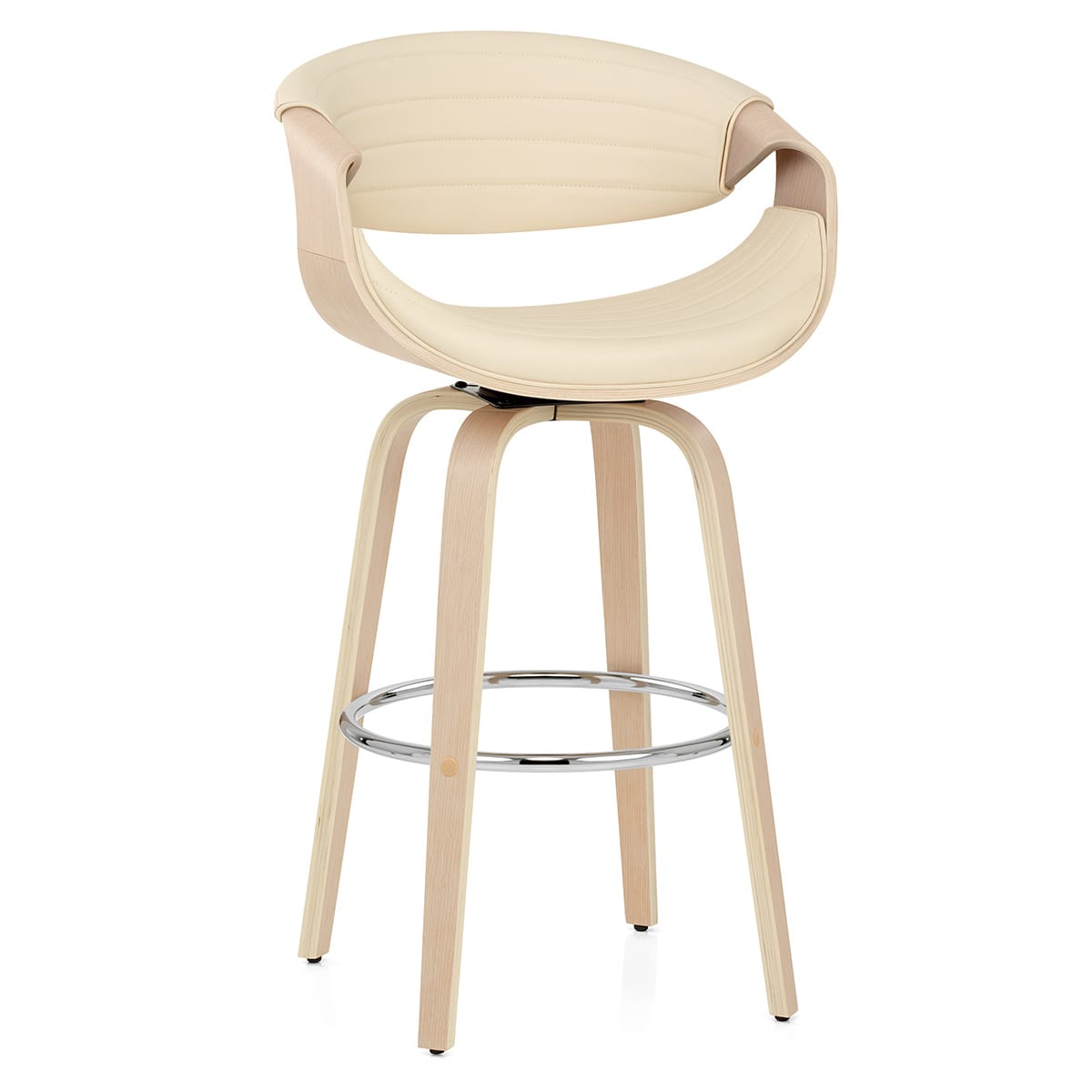 Jefferson Wooden Bar Stool Cream
