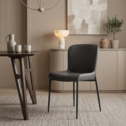 Chaise Faux Cuir - Jess Gris Foncé