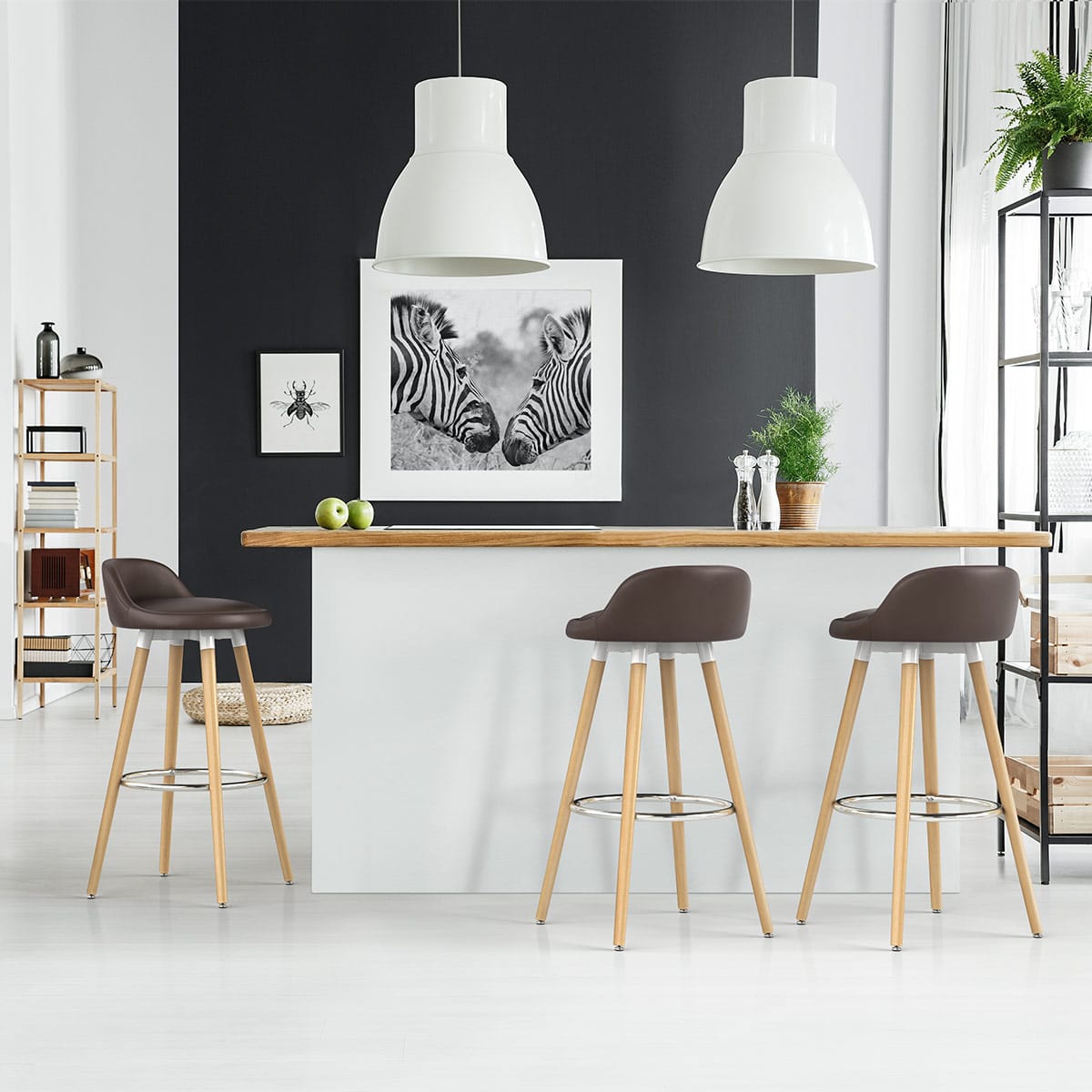 Jive Wooden Stool Brown