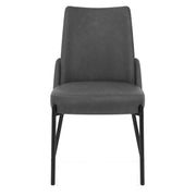 Chaise Faux Cuir - Juno Gris Foncé