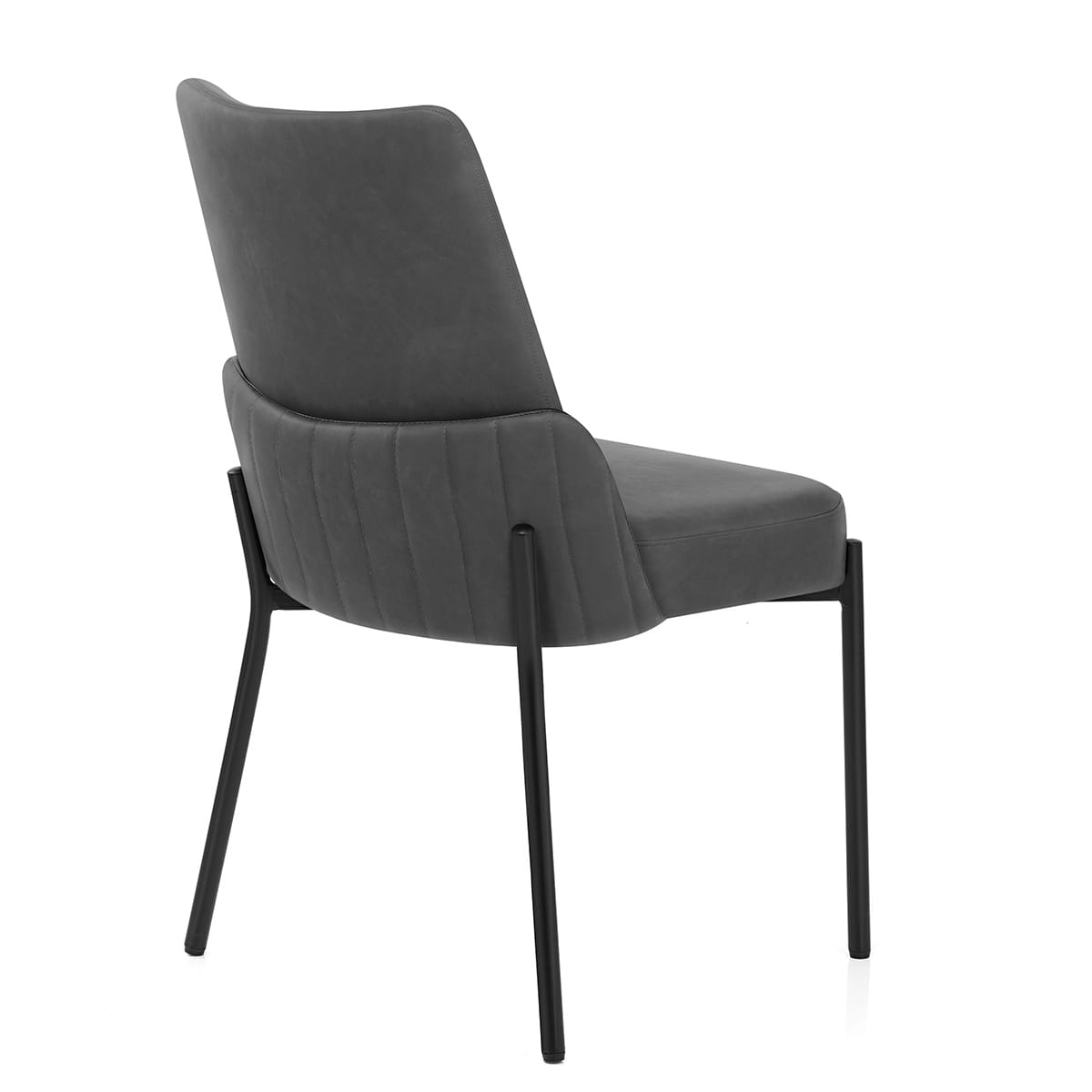 Chaise Faux Cuir - Juno Gris Foncé