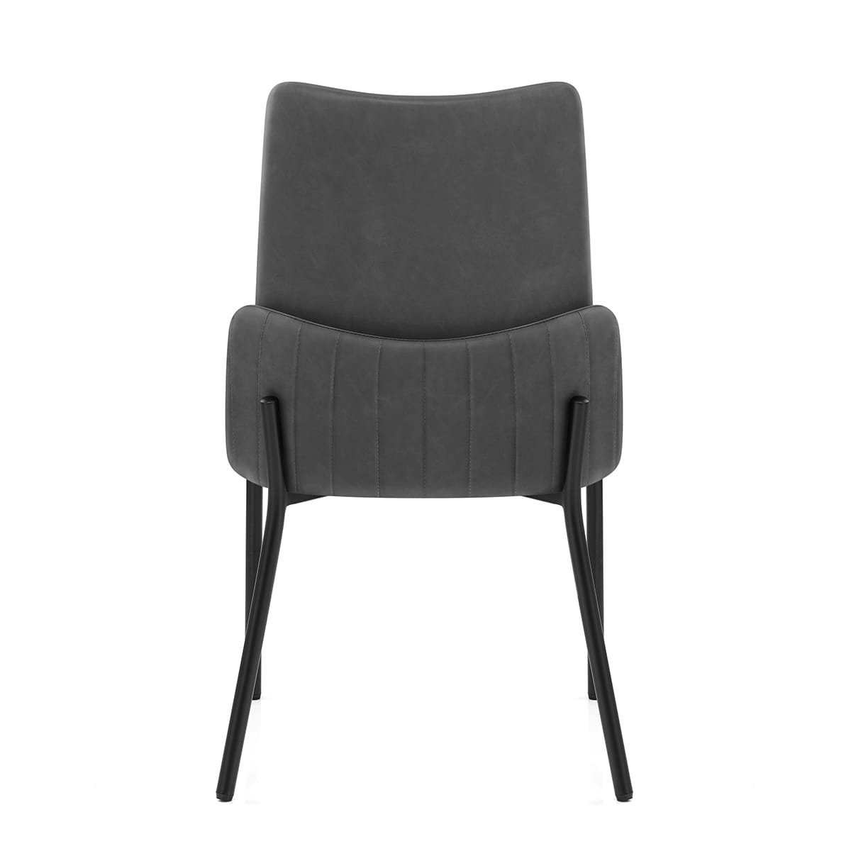 Chaise Faux Cuir - Juno Gris Foncé