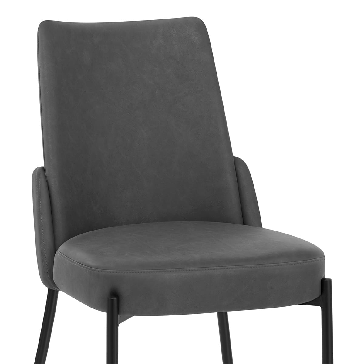 Chaise Faux Cuir - Juno Gris Foncé