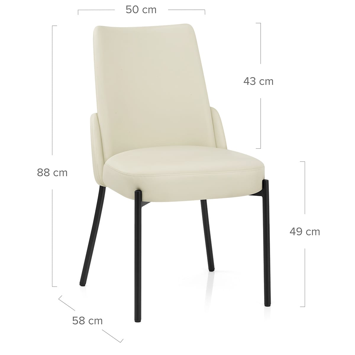 Chaise Faux Cuir - Juno Crème