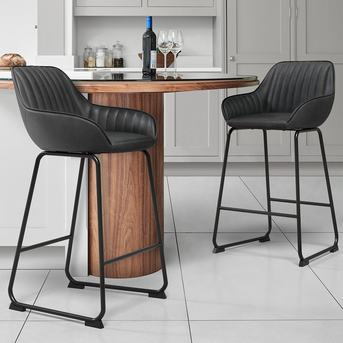 Kanto Bar Stool Charcoal