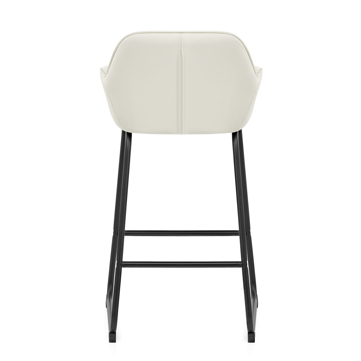 Kanto Real Leather Bar Stool Cream