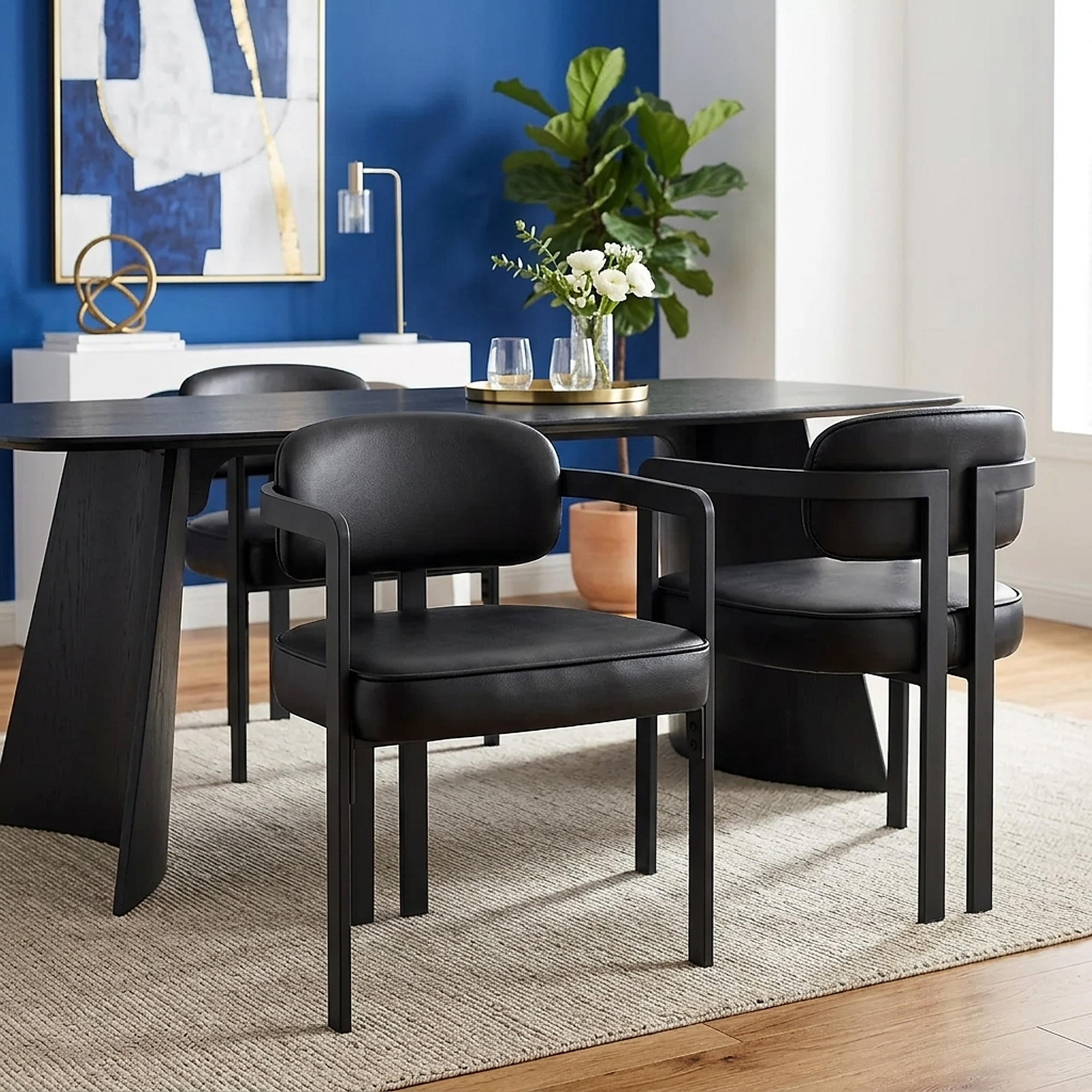 Chaise Cuir Véritable - Kara Noir