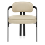 Chaise Cuir Véritable - Kara Crème