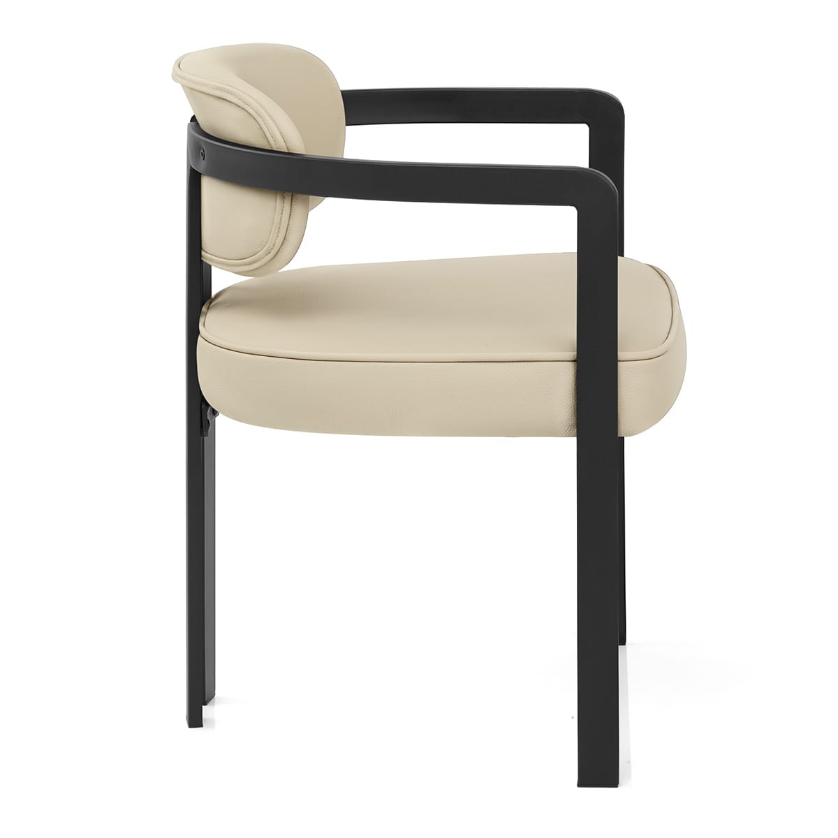Chaise Cuir Véritable - Kara Crème