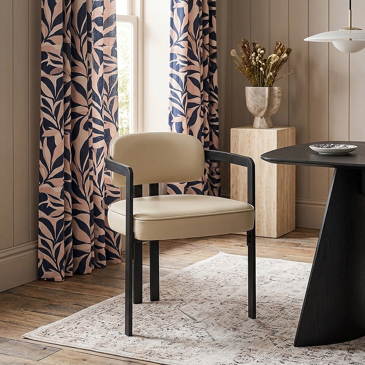Chaise Cuir Véritable - Kara Crème