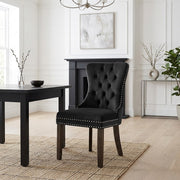 Kensington Dining Chair Black Velvet