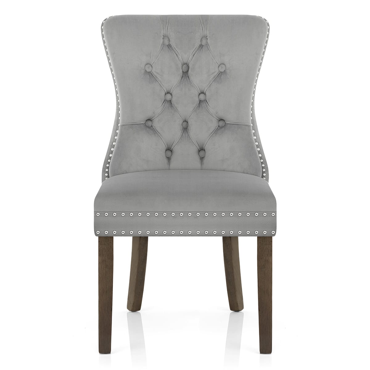 Chaise Bois Velours - Kensington Gris 