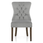 Kensington Dining Chair Grey Velvet