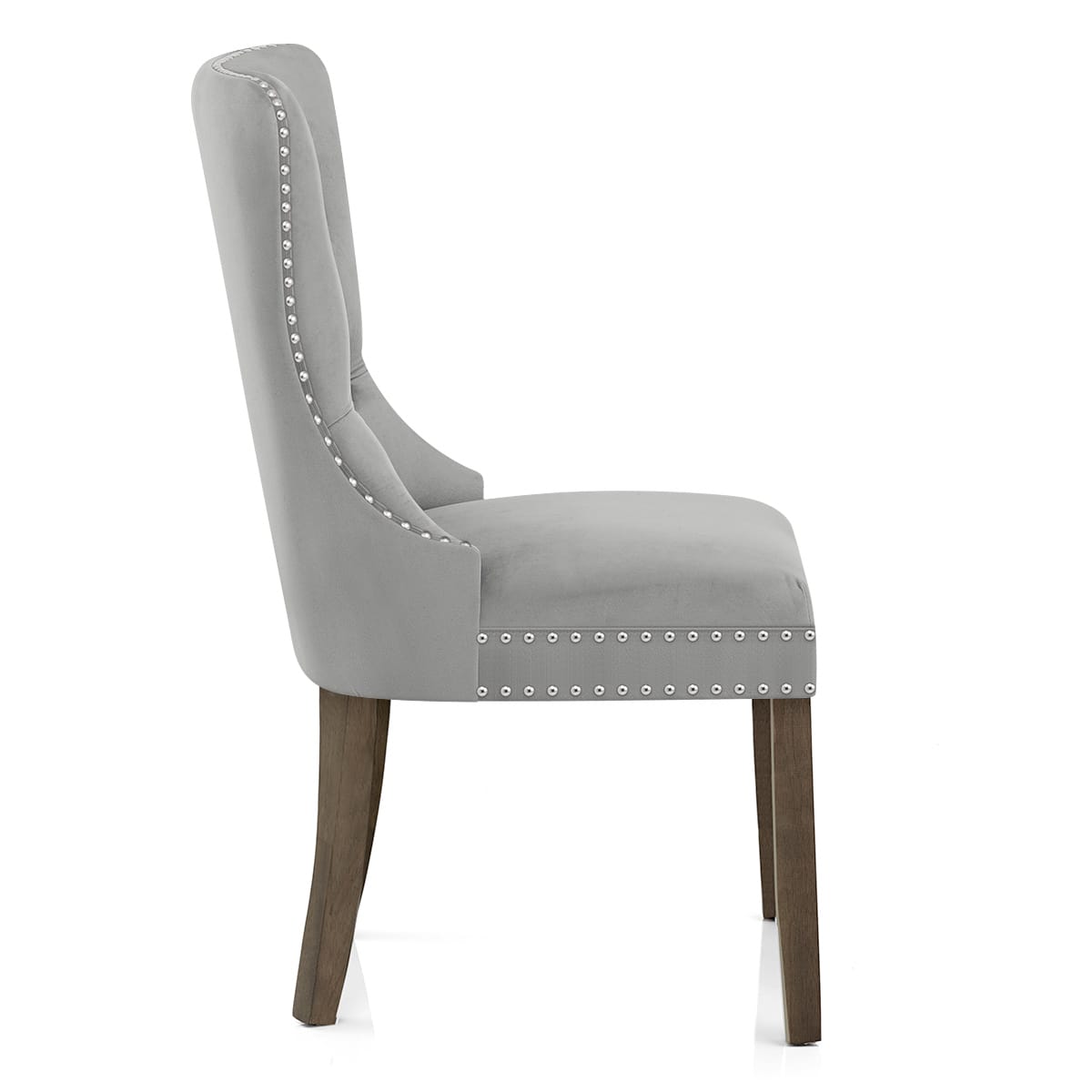 Chaise Bois Velours - Kensington Gris 
