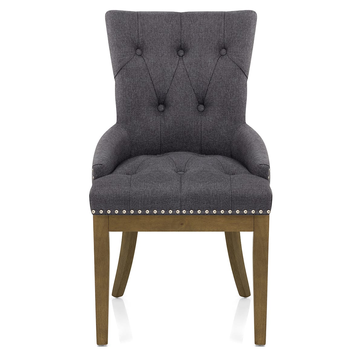 Chaise Chêne Tissu - Knightsbridge Gris Foncé 