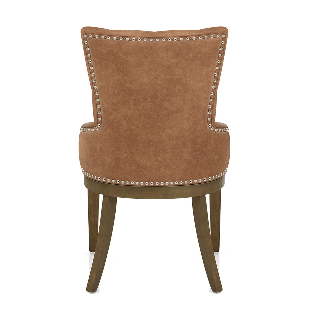 Chaise Faux Cuir Bois - Knightsbridge Marron