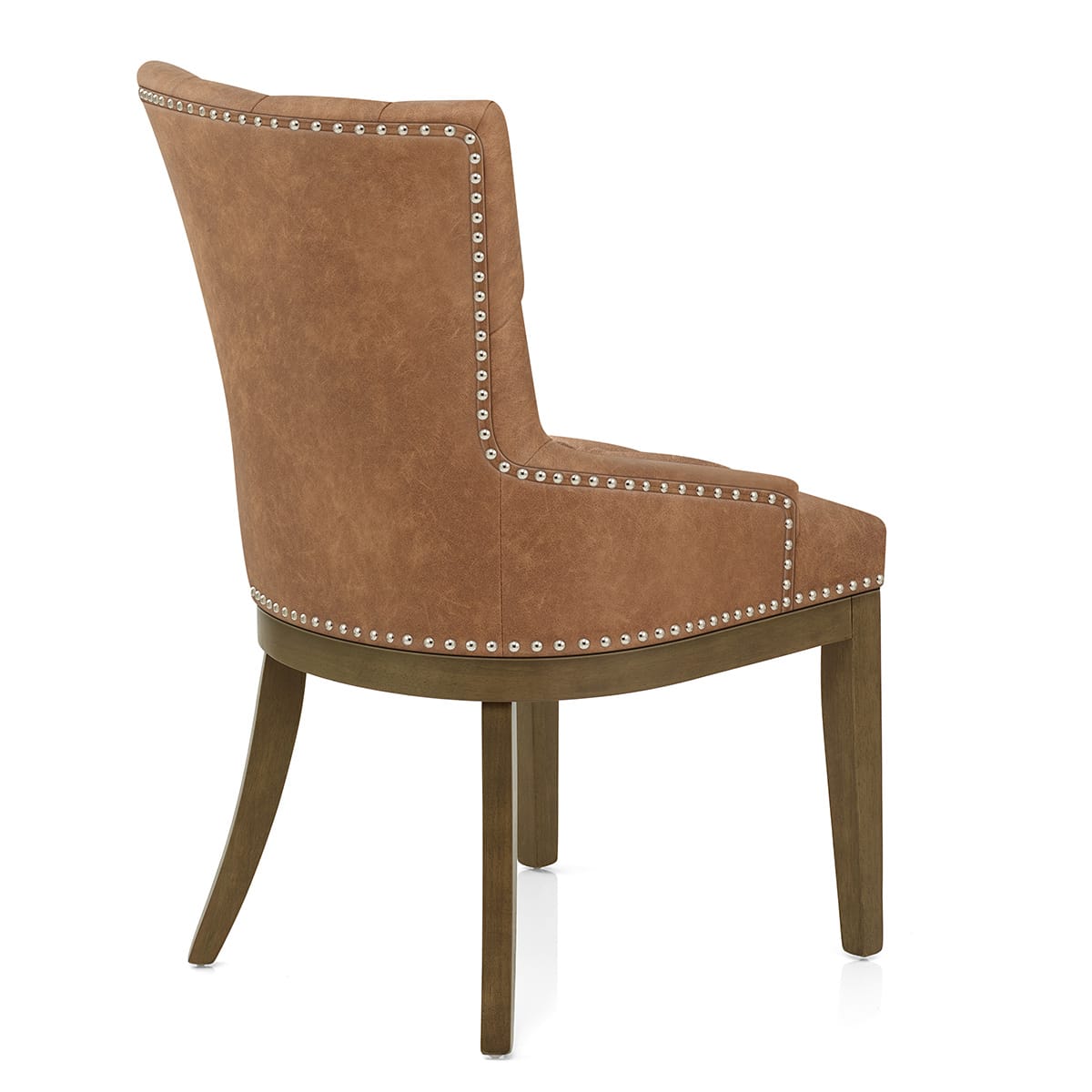 Chaise Faux Cuir Bois - Knightsbridge Marron