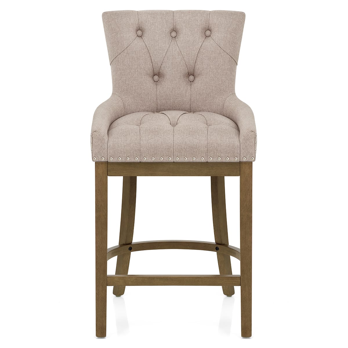 Tabouret de Bar Bois Tissu - Knightsbridge Taupe 