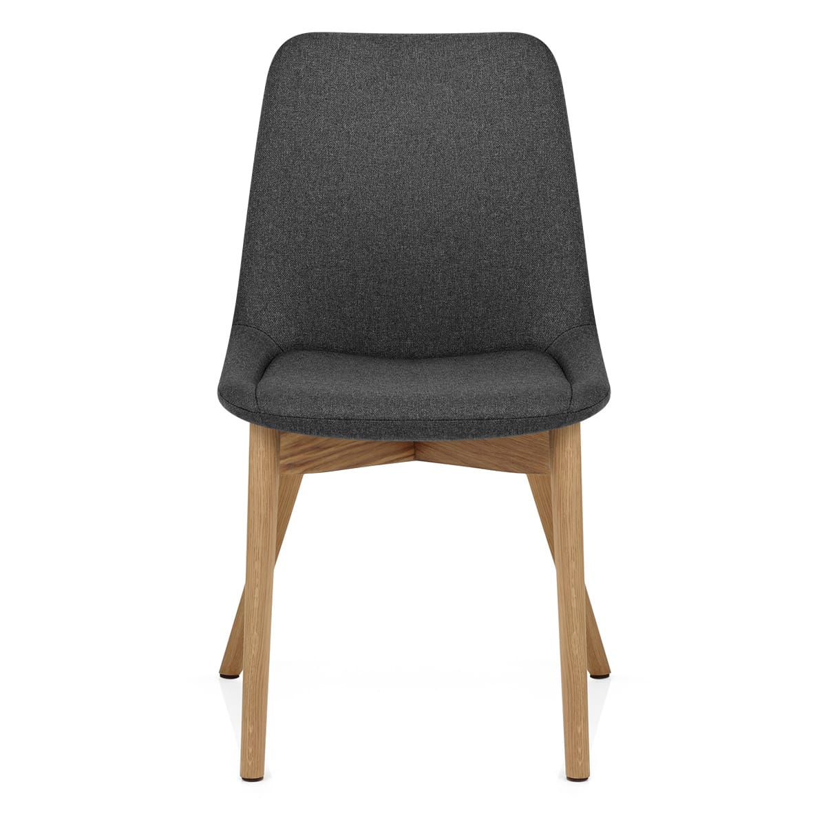 Chaise Bois Tissu - Kobe Gris Foncé 
