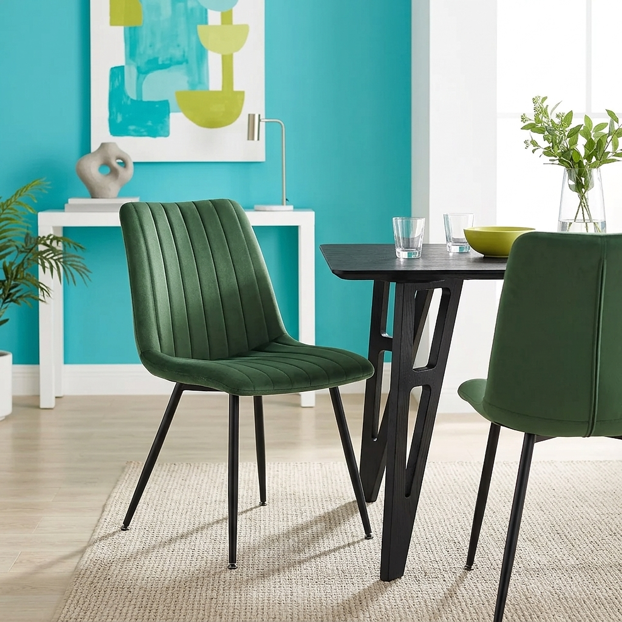 Chaise Velours - Lagos Vert 