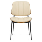 Lara Dining Chair Cream & Walnut
