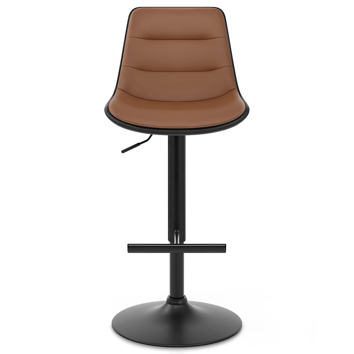 Lattice Stool Black & Tan Leather