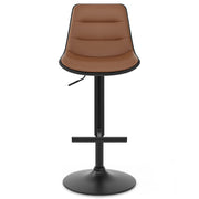 Lattice Stool Black & Tan Leather