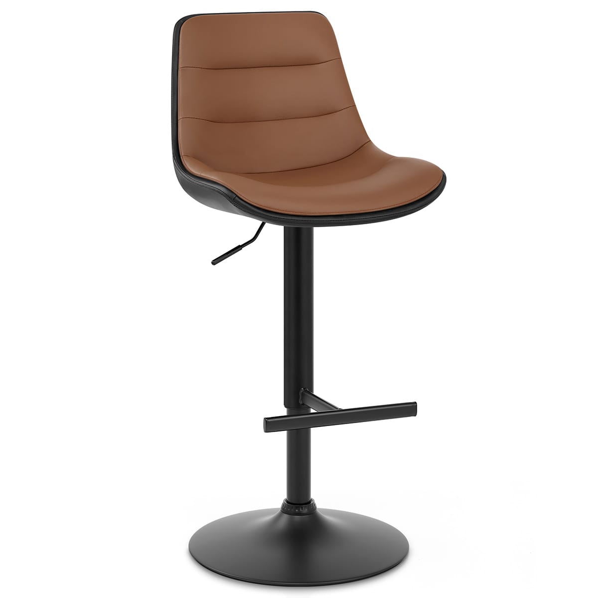 Lattice Stool Black & Tan Leather