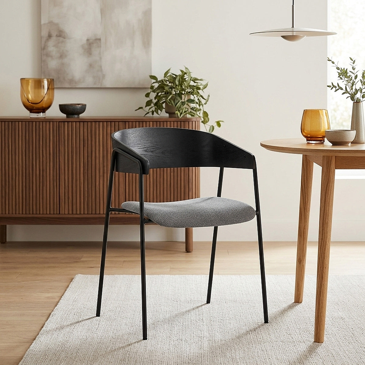Chaise Tissu - Lauren Gris 