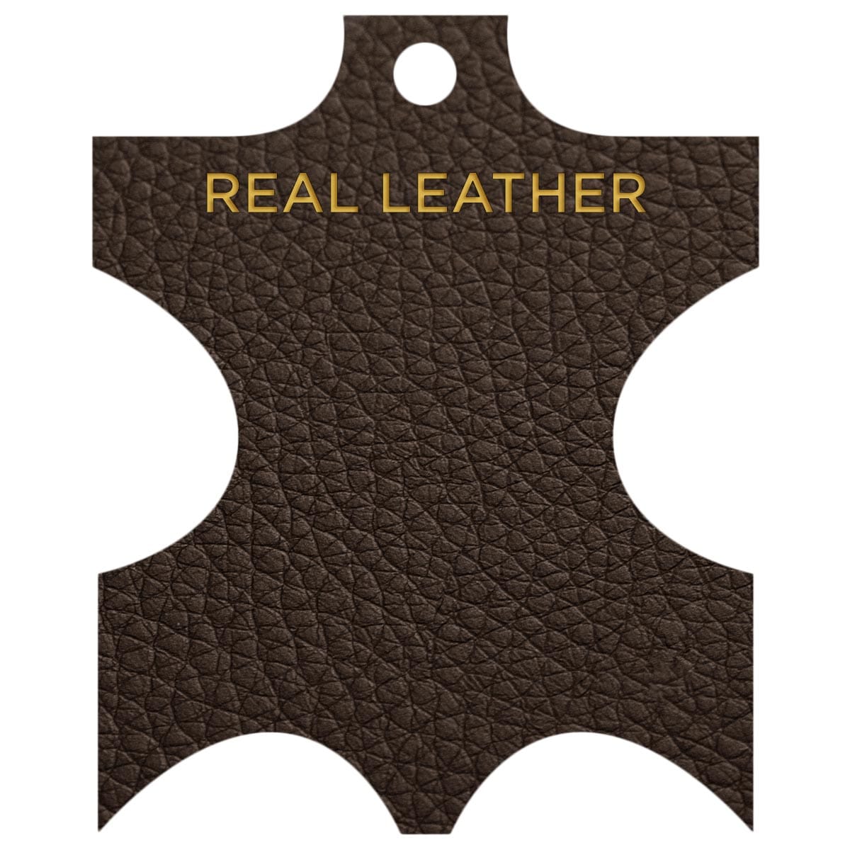 Leah Brushed Real Leather Stool Brown