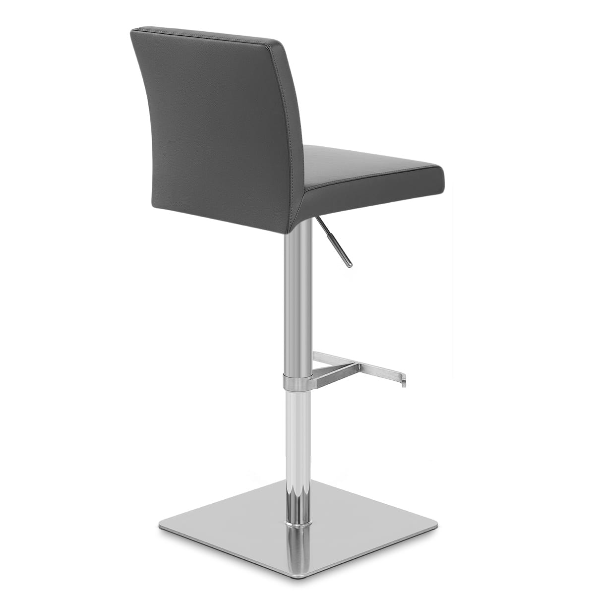 Chaise de Bar Faux Cuir Chrome Brosse - Lexi Gris