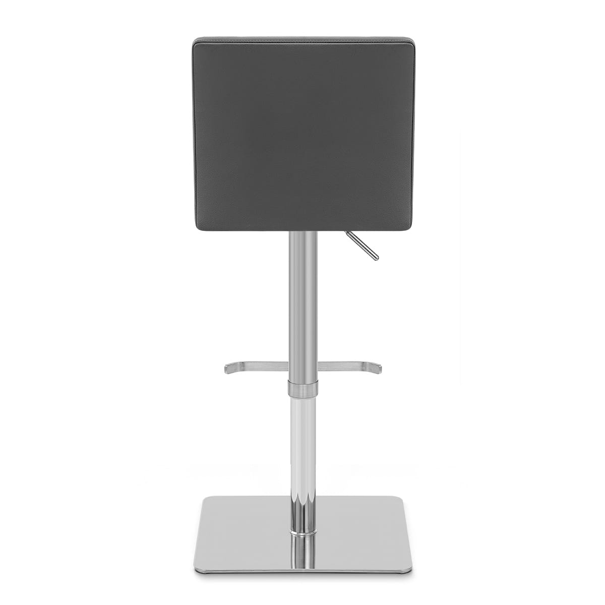 Chaise de Bar Faux Cuir Chrome Brosse - Lexi Gris