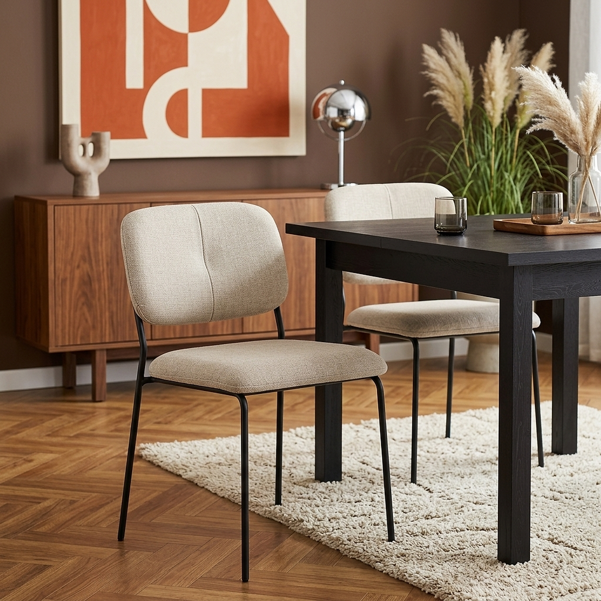 Chaise Tissu Empilable - Lila Crème