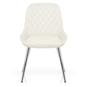 Lincoln Chrome Chair Antique Cream