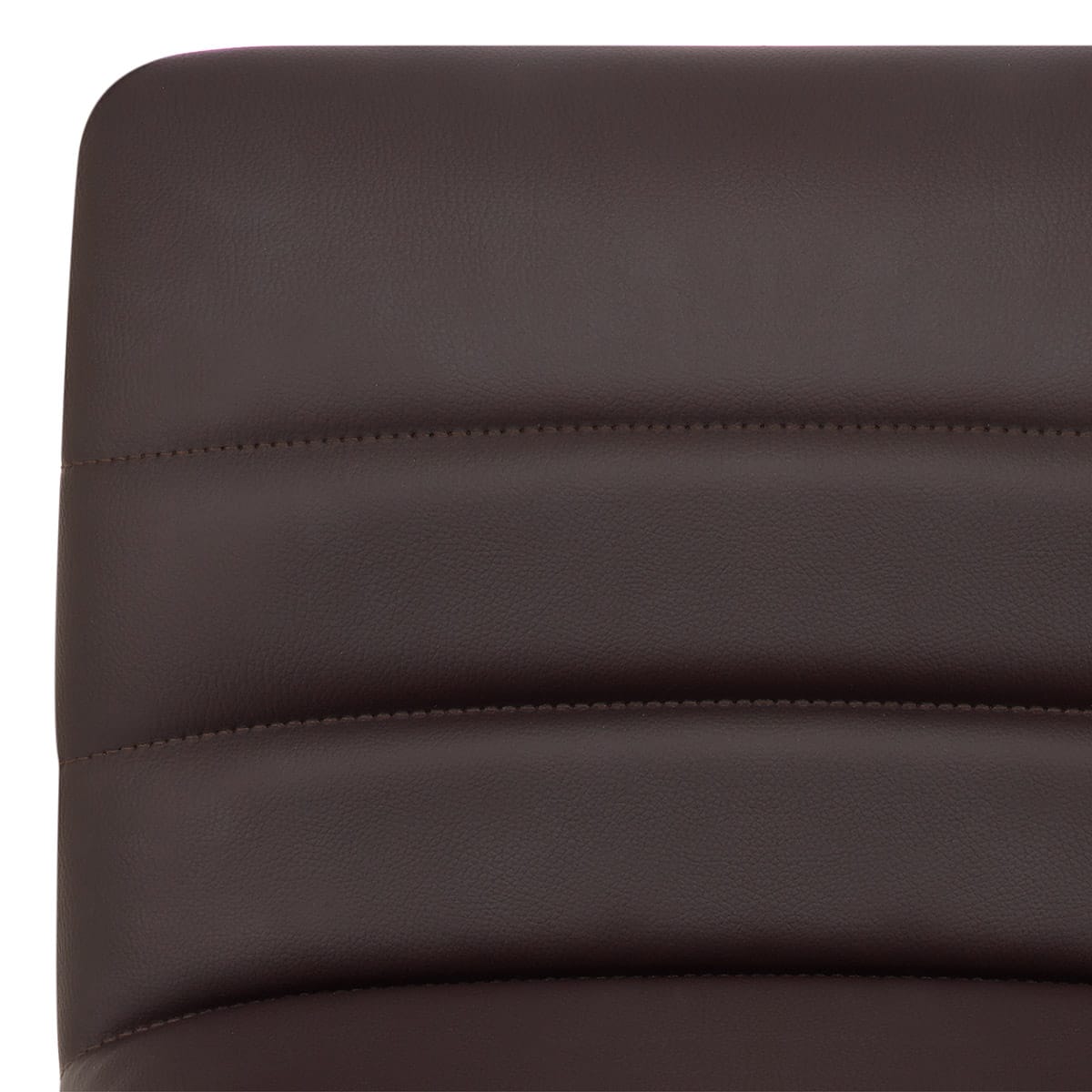 Linear Brushed Steel Bar Stool Brown