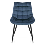 Lisbon Dining Chair Blue Velvet