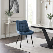 Chaise Velours - Lisbon Bleu 